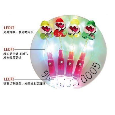 美拉芙万圣节搞怪糖果 led 3灯网红棒棒糖夜店酒吧KTV发光棒棒糖图2
