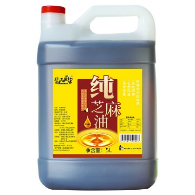 裴氏厨房压榨5升装芝麻油 麻油 纯香油 调味火锅油碟1桶代发包邮图5