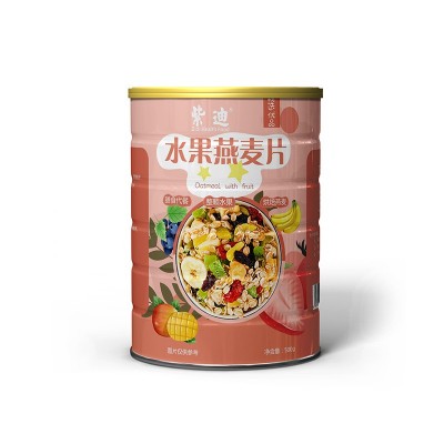早餐即食罐装500g水果燕麦片 直播带货网红代餐酸奶水果燕麦片图4