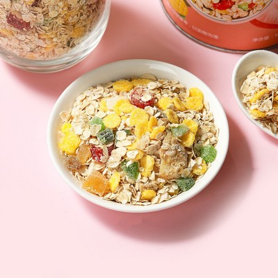 早餐即食罐装500g水果燕麦片 直播带货网红代餐酸奶水果燕麦片图3