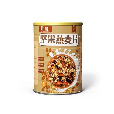 坚果燕麦片罐装500g干吃烘焙坚果燕麦片冲饮营养谷物早餐代餐粥图5