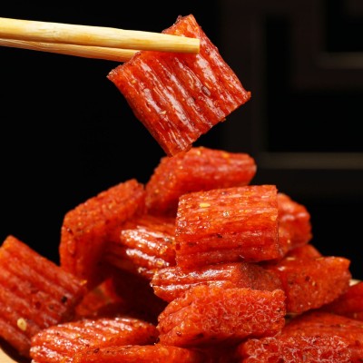 湖南双娇素大刀肉辣条清真网红老式麻辣休闲零食大礼包大量批发图2