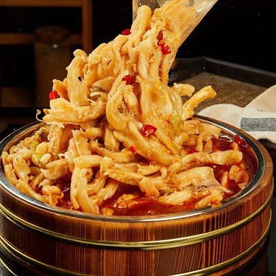 酸辣无骨鸭掌网红醋泡去骨鸭爪子卤味零食小吃休闲食品大包装商用图3