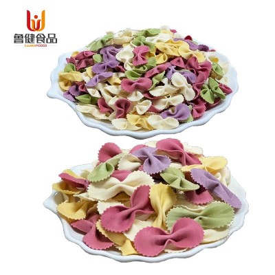 厂家现货3斤5斤彩色整箱蝴蝶面贝壳面蔬菜面低盐一件代发蝴蝶面图4
