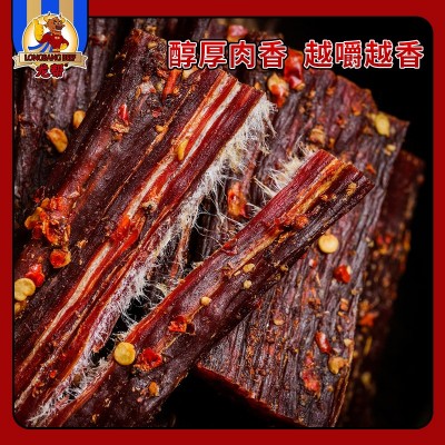 网红零食龙帮藏巴风干猪肉干厂家自销手撕麻辣猪肉干食品批发图2
