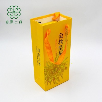 厂家批发 金丝皇菊包装铁盒 配套手拎袋 茶叶礼品包装盒图2
