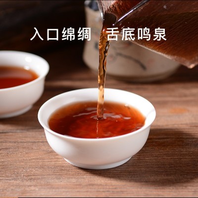 普洱茶熟茶357克布朗山宫廷云南七子饼茶原产地勐海县直发黑茶饼图5