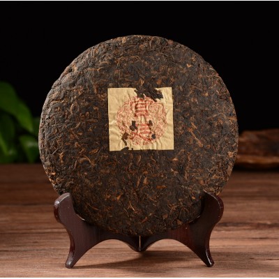普洱茶熟茶357克布朗山宫廷云南七子饼茶原产地勐海县直发黑茶饼图3