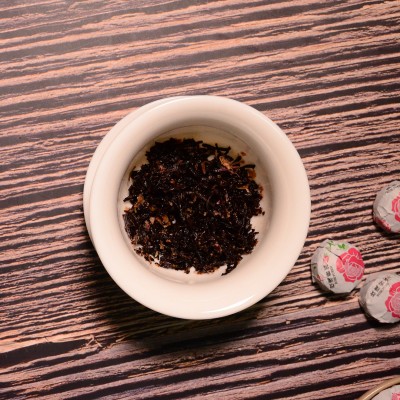 批发云南普洱茶叶金典茶厂 玫瑰口味小沱茶 熟茶迷你沱便携装500g图4
