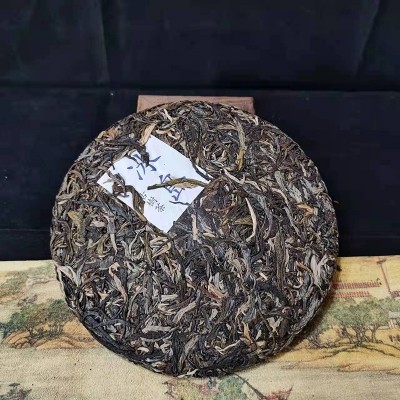 源头厂家普洱茶批发冰岛五寨头春老树茶纯料制357g普洱生茶饼图4