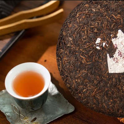 普洱茶熟茶易武老树料布朗山茶料金芽老料茶宫廷普洱陈年熟茶批发图3