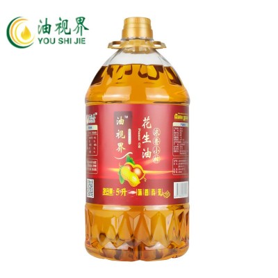 油视界 小榨浓香食用油5升压榨一级植物油粮油批发纯花生油5L图5