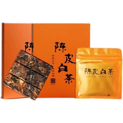 陈皮白茶福鼎老白茶 寿眉6格30g小茶饼新会陈皮厂家直销批发代发图5