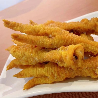 开袋即食零食黄金炸鸡爪 美味传统便携熟食鸡爪 人工制作烹炸鸡爪图2