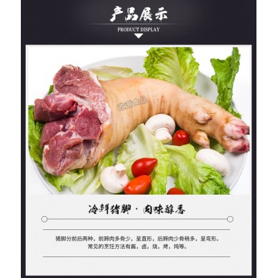 厂家直供猪副食品开边猪脚 普通鲜冻开边猪后蹄 冷冻生鲜食品图3