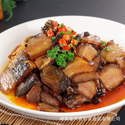 1kg正宗特产柴火腊肉 烟熏农家低盐五花腊肉 包装酒店餐饮特色菜图3