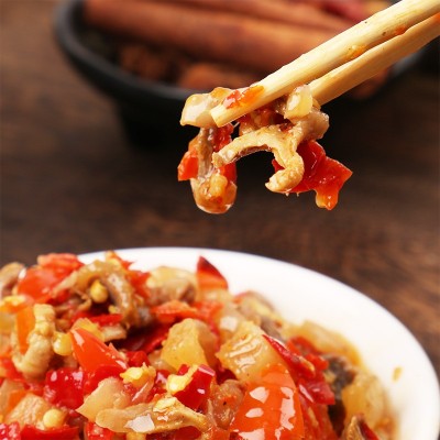 酸辣鸡杂 280克香辣味鸡胗鸡杂即食开胃瓶装下饭菜厂家批发图5