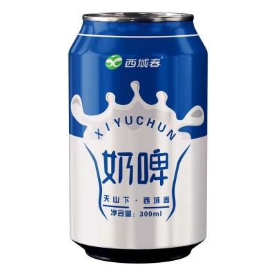 西域春奶啤300ml*12罐24罐新疆西域春啤酒饮料乳酸菌风味牛奶饮品图5