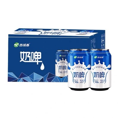 西域春奶啤300ml*12罐24罐新疆西域春啤酒饮料乳酸菌风味牛奶饮品图2