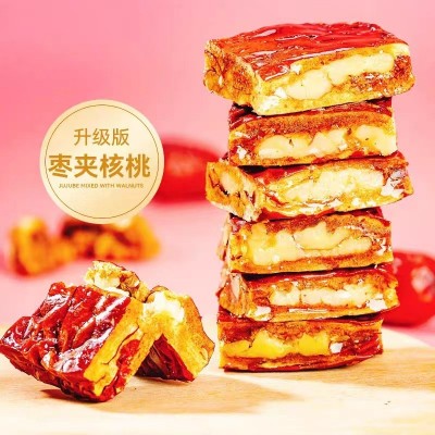 【代发】新疆若羌灰枣夹心枣仁派250g 真空独立包装红枣夹核桃仁图2