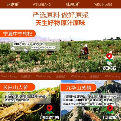 人参黄精枸杞原浆鲜果鲜榨九华山黄精长白山人参中宁枸杞肝肾发白图4