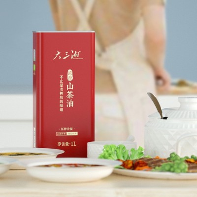 大三湘有机山茶油1Lx4瓶压榨榨山茶油 压榨一级茶籽油原料供应图2