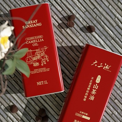 大三湘有机山茶油1Lx4瓶压榨榨山茶油 压榨一级茶籽油原料供应图4
