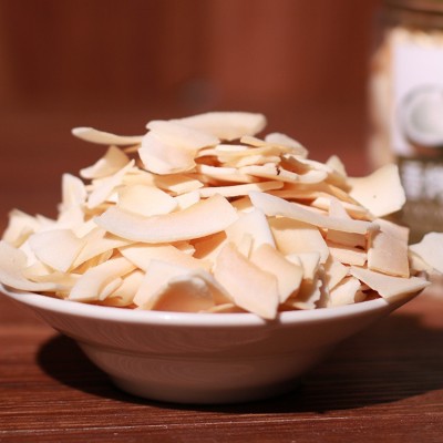 烤椰子干椰奶片 整箱散装批发休闲零食燕麦混白片黄片 印尼椰子片图4
