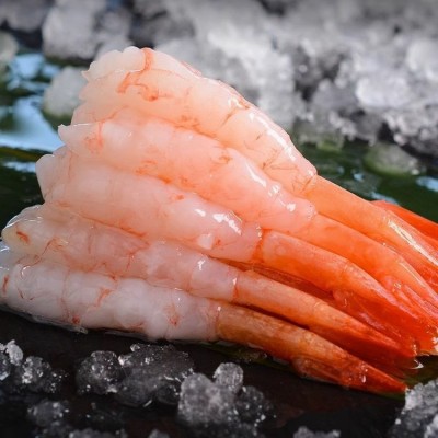 冰鲜北极虾甜虾刺身深海新鲜熟冻船冻去头去壳寿司甜虾即食 30尾虾图2