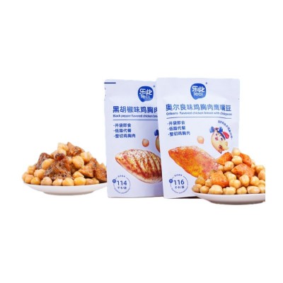 奥尔良味黑胡椒味鸡胸肉鹰嘴豆低脂代餐饱腹开袋即食鲜嫩美味图5