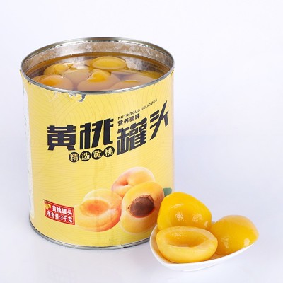 水果黄桃果之林罐头大黄桃半3公斤6罐装中西自助餐饮酒店火锅烘培图2