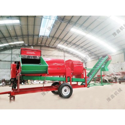 拖拉机带8000型花生摘果机 电机装车装袋花生果秧分离机干湿两用图5