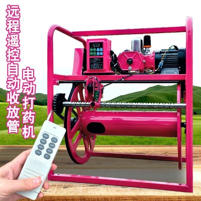 精德48V60V双电机电动打药机 农用免安装自动卷管喷雾果园打药机图2
