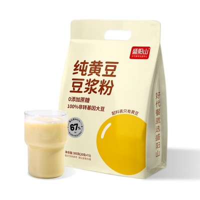 黄豆豆浆粉 纯豆浆粉300独立包装速溶无蔗糖高蛋白原味豆浆粉批发图3