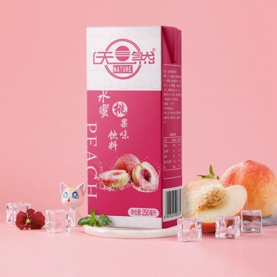 深晖天然果味饮料批发250ml*24盒水蜜桃苹果汁百香果汁解渴整箱批图3