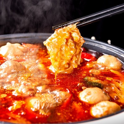 青创食品牛油底料商用餐饮装麻辣火锅调味料500g小火锅底料批发图2