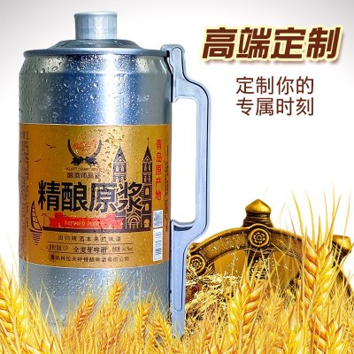 【原浆精酿啤酒】青岛原产地麦芽发酵啤酒2L原液厂家批发一件代发图2