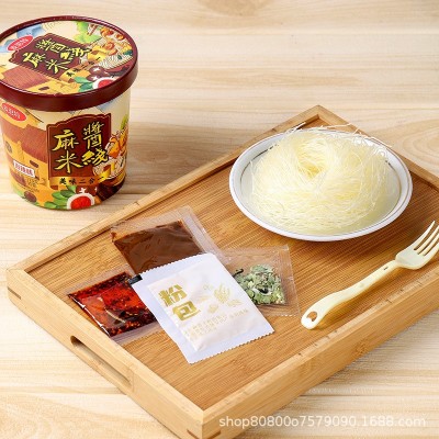 正宗清真桶装麻酱米线南阳风味冲泡免煮方便速食整箱批发一件代发图2