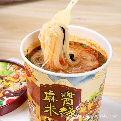 正宗清真桶装麻酱米线南阳风味冲泡免煮方便速食整箱批发一件代发图4