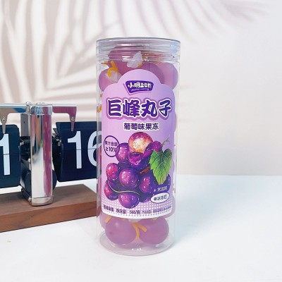 网红休闲果冻丸子巨峰葡萄多果味果冻568g桶装气球果冻零食批发图2
