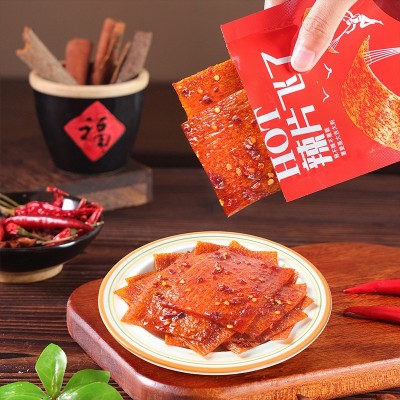 湖南千里香辣条盒装辣片童年回忆解馋休闲零食厂家代发图2