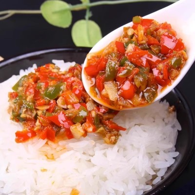 蒜蓉辣椒酱湖南特辣正宗香辣青红双椒酱下饭菜小米椒拌饭酱剁椒酱图4