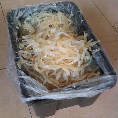 批发海蜇丝8公斤箱装凉拌菜盐渍海蜇无沙非即食爽脆海蜇皮图4