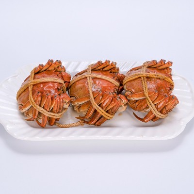 花雕熟醉蟹即食香辣大闸蟹四只海鲜熟食螃蟹卤制蟹大闸蟹古法熬制图2