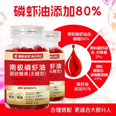 中老年虾青素凝胶糖果代加工南极磷虾油凝胶糖果代发鱼油磷虾油图2