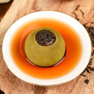 普洱熟茶小青柑茶叶木桶装500克1桶厂家直销一件代发图2