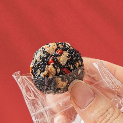 五珍黑芝麻丸批发代发250g 芝麻红枣核桃仁丸 枸杞桑葚混合芝麻丸图3