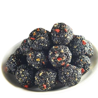 五珍黑芝麻丸批发代发250g 芝麻红枣核桃仁丸 枸杞桑葚混合芝麻丸图4