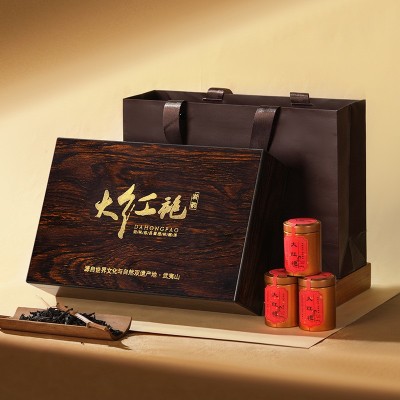 武夷山特级大红袍岩茶乌龙茶叶正山小种礼盒装送礼高档礼品 金骏眉图4
