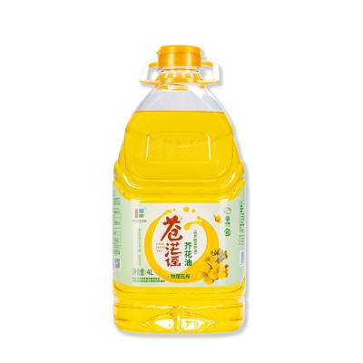 苍茫谣芥花油4L压榨一级菜籽油绿色食用油家用团购高烟点低芥酸图5